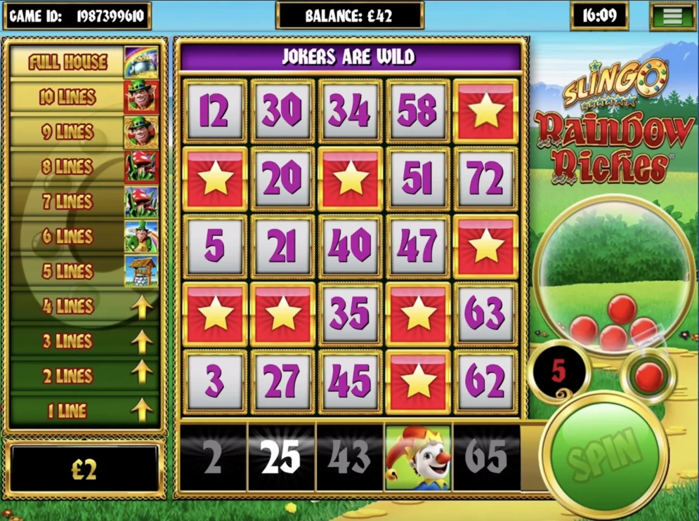 Slingo Raindow Riches Slot