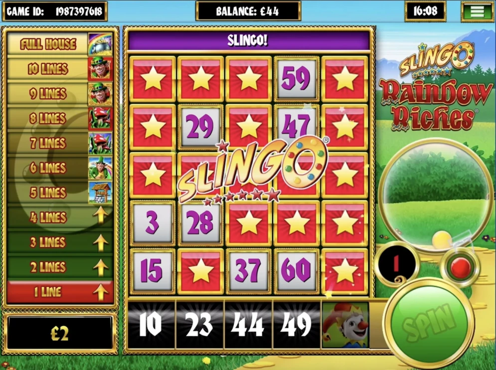 Slingo Raindow Riches